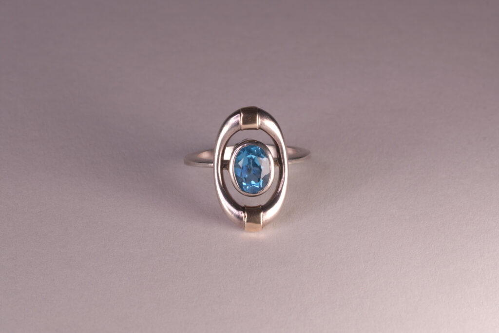 Blue Topaz / Silver Ring