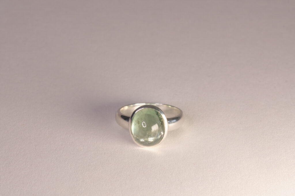 Aquamarine Ring in Sliver